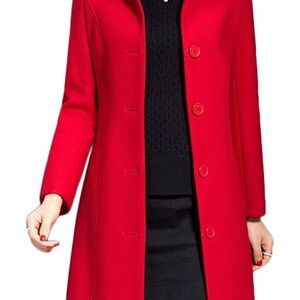Elegant Red Women's Coat